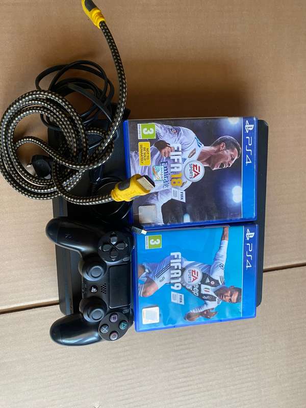 SONY PLAYSTATION 4 SLIM*CHU-2016B* 1 TB HDD* 1 SONY CONTROLLER*USB CABLE*HDMI CABLE*2 GAMES